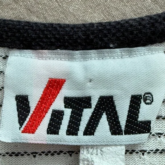 Vintage Vital White & Navy Blue Sleeveless Tennis Dress Size Medium - Picture 7 of 8